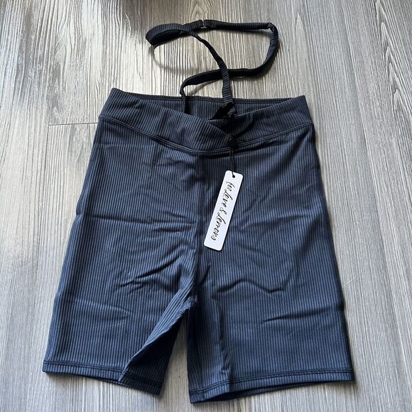 For Love And Lemons Chloe Shorts Womens Small Athletic Midnight Blue - Picture 1 of 7